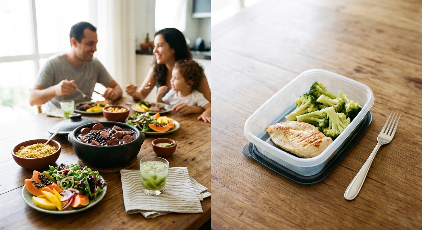 Comparação entre alimentação consciente e dietas restritivas