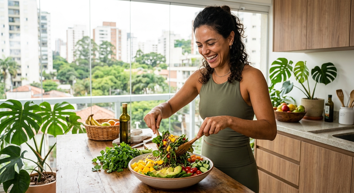 Plano realista de 30 dias comparado a dietas restritivas milagrosas